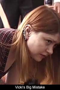 Vicki's Big Mistake Spanking and Caning video with Steve Bickerstaff and Therese